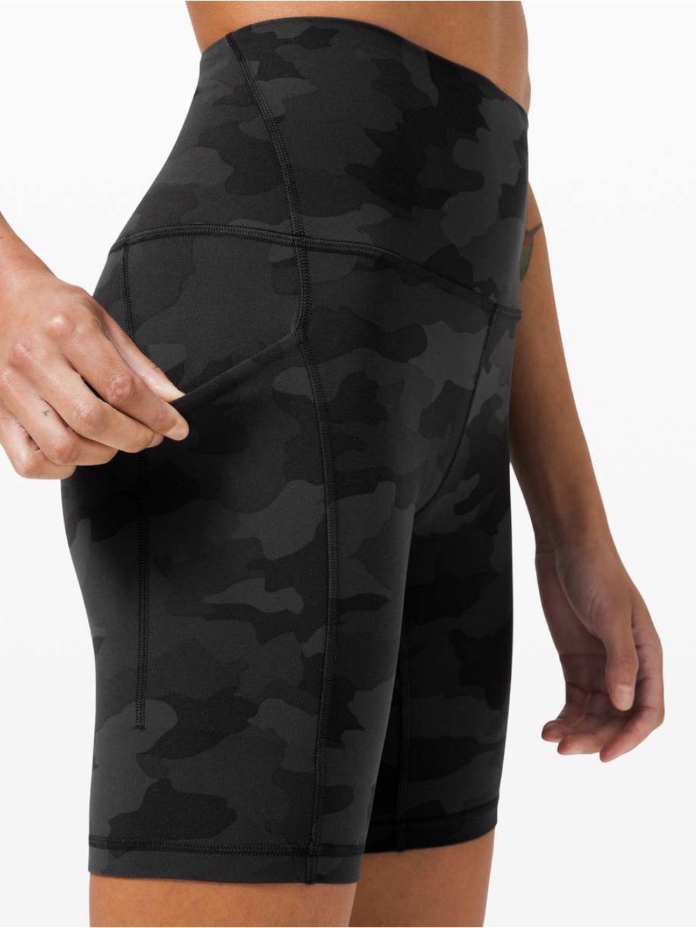 lululemon athletica High-Rise Black Camo Bike Shorts